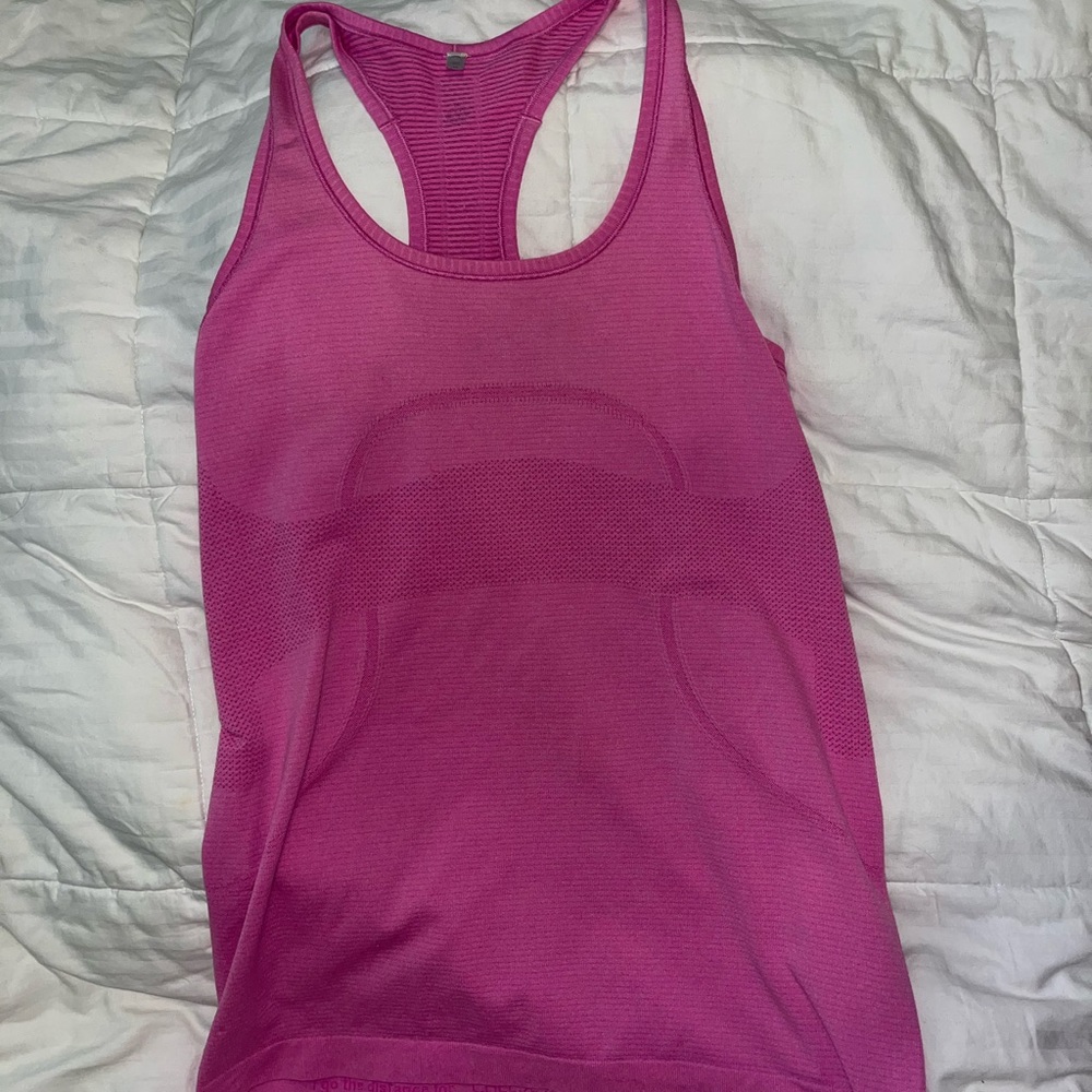 Swiftly tech Lululemon razorback neon pink tank top